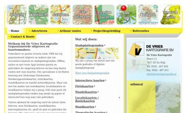 Schermafbeelding van devrieskartografie.nl