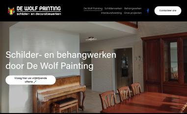 Schermafbeelding van dewolfpainting.be