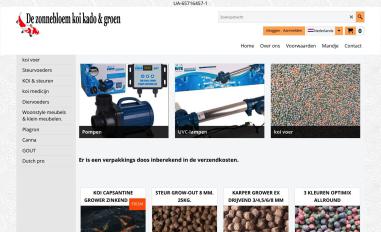 Schermafbeelding van dezonnebloem-koi-kado-groen.nl