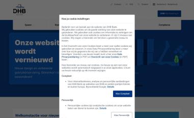 Schermafbeelding van dhbbank.nl