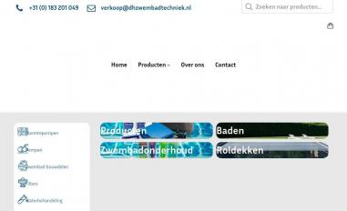 Schermafbeelding van dhzwembadtechniek.nl