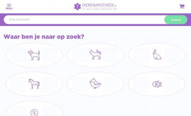 Schermafbeelding van dierenapotheek.nl