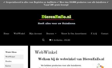 Schermafbeelding van dierenenzo.nl