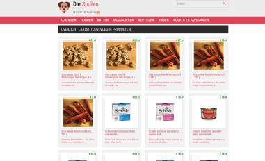 Schermafbeelding van dierspullen.nl