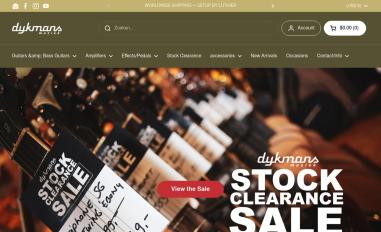 Schermafbeelding van dijkmansmuziek.nl