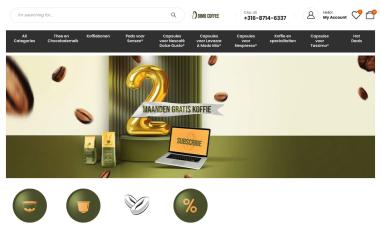 Schermafbeelding van dimocoffee.com