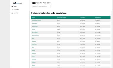 Schermafbeelding van dividendmonitor.nl
