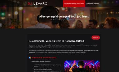 Schermafbeelding van djlevaro.nl