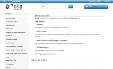 Schermafbeelding van dmr-electronics.com