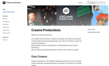 Schermafbeelding van docs.creams-productions.nl