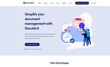 Schermafbeelding van docubird.com