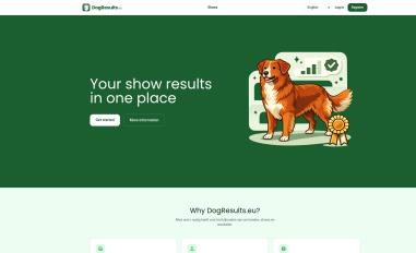 Schermafbeelding van dogresults.eu