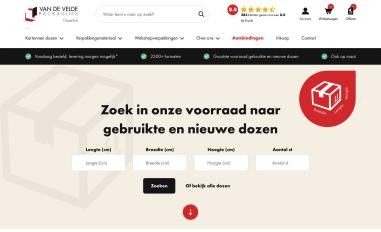 Schermafbeelding van dozenhal.nl