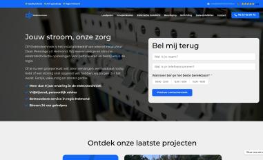 Schermafbeelding van dpelektrotechniek.nl