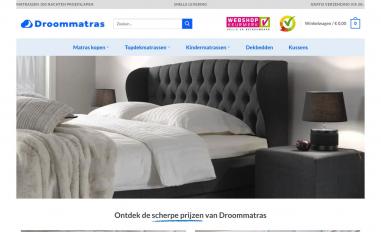 Schermafbeelding van droommatras.nl