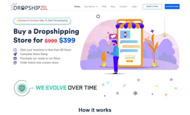 Schermafbeelding van dropshipzil.com