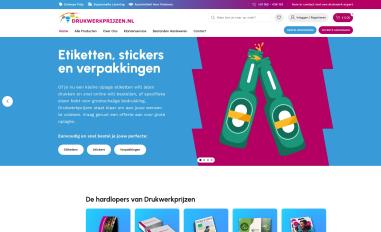 Schermafbeelding van drukwerkprijzen.nl
