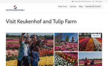Schermafbeelding van dutchflowertours.com