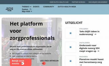 Schermafbeelding van dutchhealthhub.nl