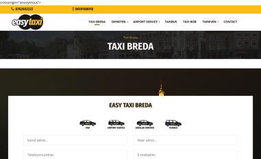 Schermafbeelding van easytaxi.nl