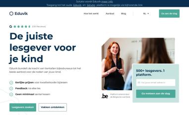 Schermafbeelding van eduvik-staging.webflow.io