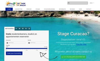 Schermafbeelding van eenstageopcuracao.nl