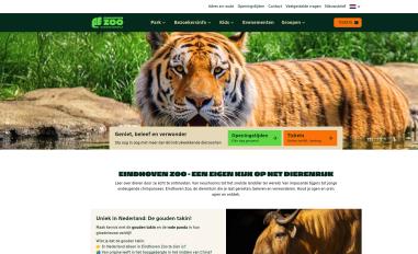 Schermafbeelding van eindhovenzoo.nl