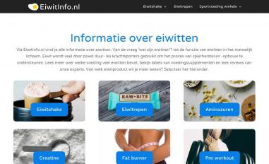 Schermafbeelding van eiwitinfo.nl