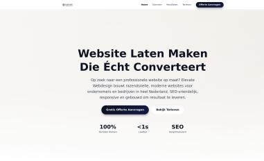 Schermafbeelding van elevate-webdesign.nl