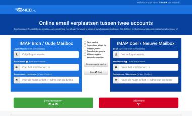 Schermafbeelding van emailverplaatsen.nl
