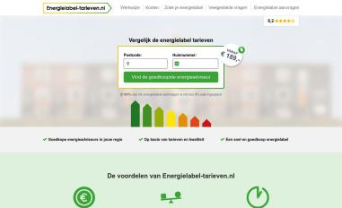 Schermafbeelding van energielabel-tarieven.nl