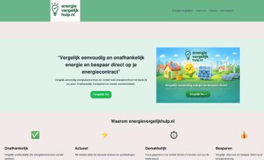 Schermafbeelding van energievergelijkhulp.nl