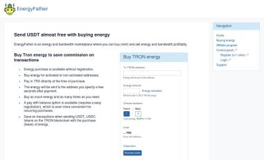 Schermafbeelding van energyfather.com