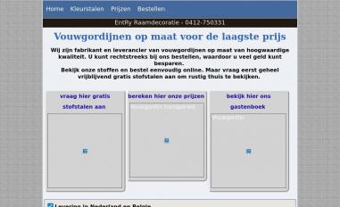 Schermafbeelding van entry-vouwgordijnen.nl
