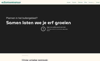 Schermafbeelding van erfontwikkelaar.nl