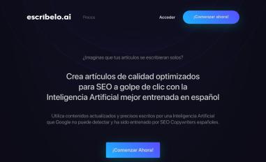 Schermafbeelding van escribelo.ai