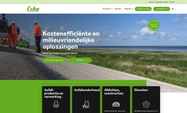 Schermafbeelding van esha.nl