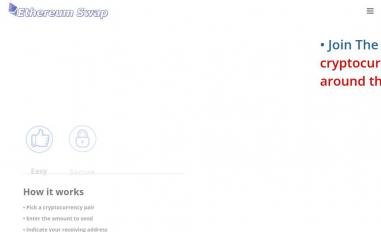Schermafbeelding van ethereumswap.com
