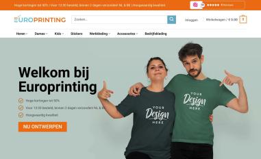 Schermafbeelding van europrinting.nl