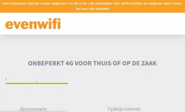 Schermafbeelding van evenwifi.nl