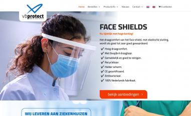 Schermafbeelding van faceshieldstore.nl