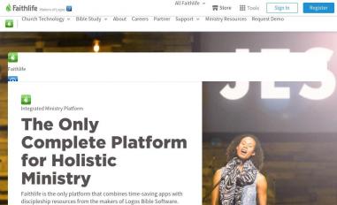 Schermafbeelding van faithlife.com
