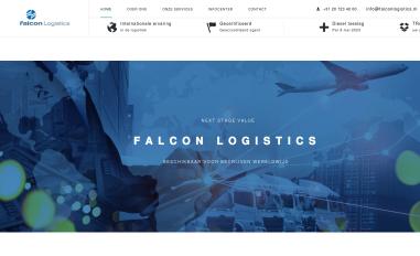 Schermafbeelding van falconlogistics.nl