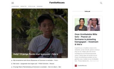 Schermafbeelding van familienieuws.com