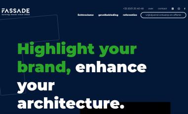 Schermafbeelding van fassade.be