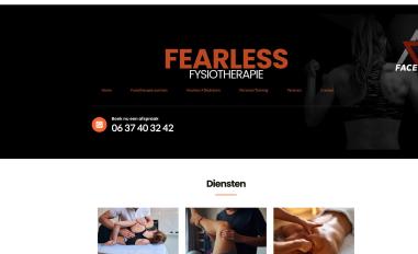 Schermafbeelding van fearlessfysiotherapie.nl