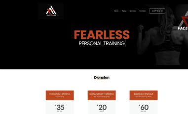 Schermafbeelding van fearlesspersonaltraining.nl