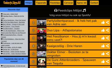 Schermafbeelding van feestclips.nl