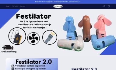 Schermafbeelding van festilator.nl