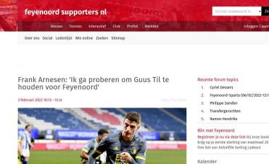 Schermafbeelding van feyenoord.supporters.nl